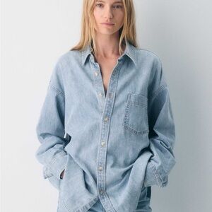 Aritzia Denim Forum 80s Comfy Denim Shirt